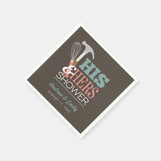 Serviette En Papier Brown Marteau Whisk Handicap Couple Douche (Coin)