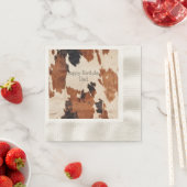 Serviette En Papier Brown noir blanc (En situation)