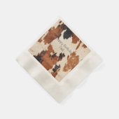 Serviette En Papier Brown noir blanc (Coin)