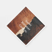 Serviette En Papier Brown Noir Noir Faux Cowhide (Coin)