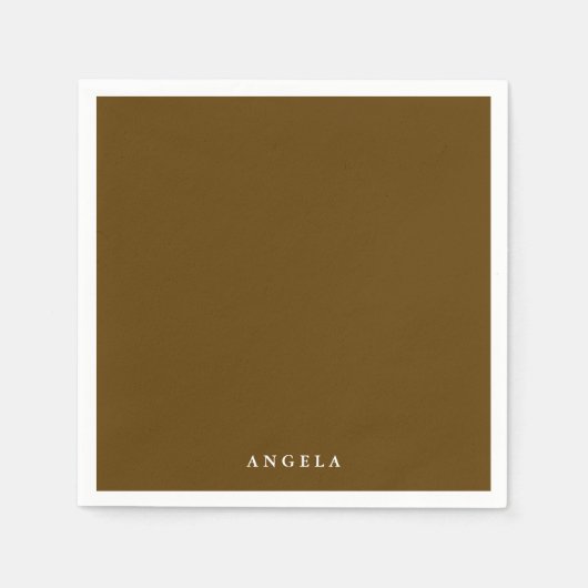 Serviette En Papier Brown Personalized Name (Devant)