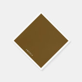 Serviette En Papier Brown Personalized Name (Coin)
