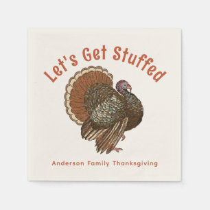 Serviette En Papier Brown Thanksgiving Turquie, soyons bourrés
