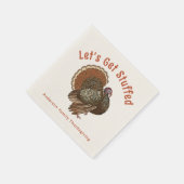 Serviette En Papier Brown Thanksgiving Turquie, soyons bourrés (Coin)