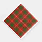 Serviette En Papier Bruce tartan rouge vert plaid (Coin)