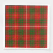 Serviette En Papier Bruce tartan rouge vert plaid (Devant)