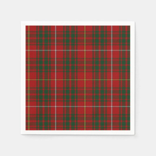 Serviette En Papier Brue Clan Tartan Papier Plaid (Devant)