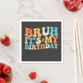 Serviette En Papier Bruh C'est mon anniversaire Super Retro (En situation)