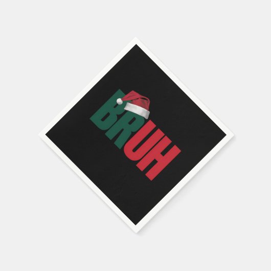 Serviette En Papier Bruh Mème Drôle Dire Bro Salutation Noël (Coin)