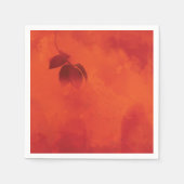 Serviette En Papier Brûlé Orange Persimmon Feuilles Abtract Automne (Devant)