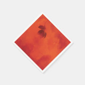 Serviette En Papier Brûlé Orange Persimmon Feuilles Abtract Automne (Coin)