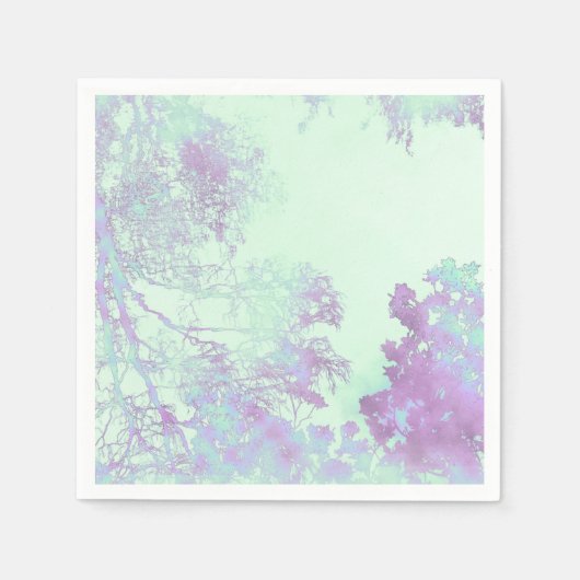 Serviette En Papier Brume de feuillage large lavande (Devant)