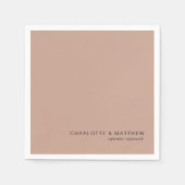 Serviette En Papier Brun-chocolat-clair moderne (Devant)