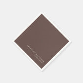 Serviette En Papier Brun foncé moderne (Coin)