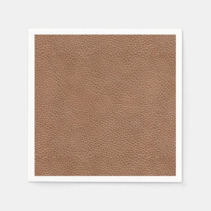 Serviette En Papier Brun naturel en cuir de Faux
