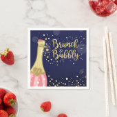Serviette En Papier Brunch & Bubbly Bridal Papier de douche Napkin Gol (En situation)