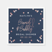 Serviette En Papier Brunch & Bubbly Confetti Enterrement de Vie de Jeu (Devant)