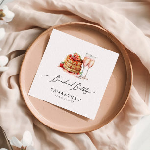 Serviette En Papier Brunch & Bubbly Elegant Pancake Fête des mariées r