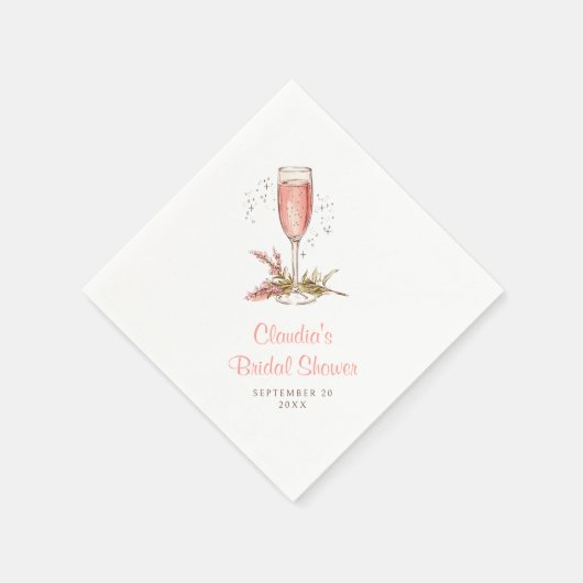 Serviette En Papier Brunch Bubbly Enterrement de mariage futur Mariée (Coin)