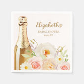 Serviette En Papier Brunch & Bubbly Fête des mariées florale (Devant)