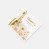 Serviette En Papier Brunch & Bubbly Fête des mariées florale (Coin)