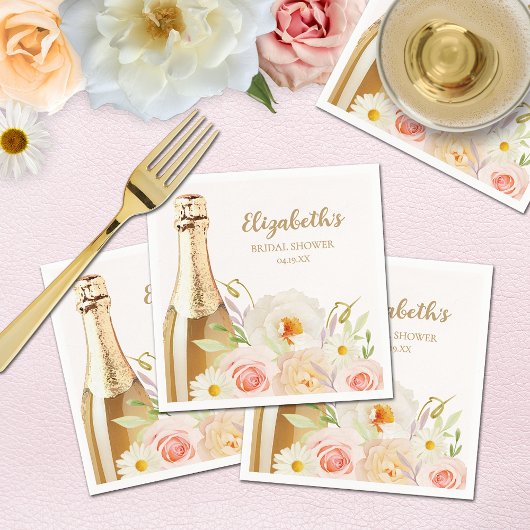 Serviette En Papier Brunch & Bubbly Fête des mariées florale