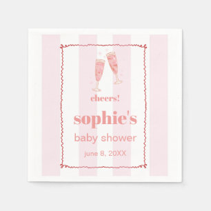 Serviette En Papier Brunch & Bubbly Rouge Et Rose Vave