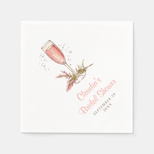 Serviette En Papier Brunch Bulles Enterrement de Vie de Jeune Fille Pê (Devant)