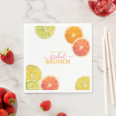 Serviette En Papier Brunch de mariage Citron Citrus (En situation)