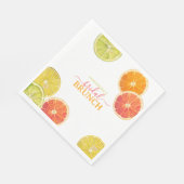 Serviette En Papier Brunch de mariage Citron Citrus (Coin)