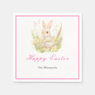 Serviette En Papier Brunch de Pâques Lapin de Printemps