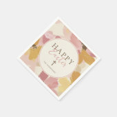 Serviette En Papier Brunch de Pâques moderne rose floral (Coin)