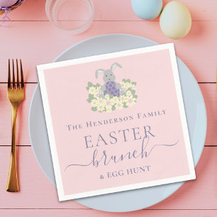 Serviette En Papier Brunch de Pâques personnalisé et chasse aux œufs R