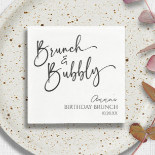 Serviette En Papier Brunch élégant et fête de brunch d'anniversaire Bu