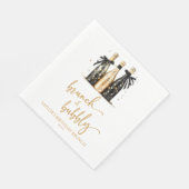 Serviette En Papier Brunch et Bubbly Champagne Anniversaire Brunch (Coin)