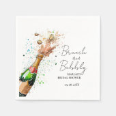Serviette En Papier Brunch Et Bubbly Champagne nuptiale Douche (Devant)
