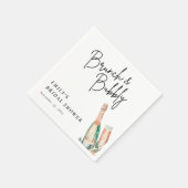 Serviette En Papier Brunch et Bubbly Élégant Shower de Mariée (Coin)