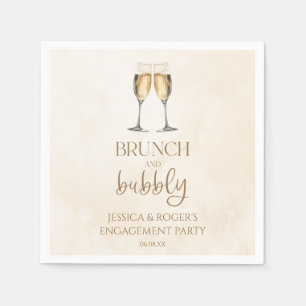 Serviette En Papier Brunch et Bubbly Engagement Party Brunch