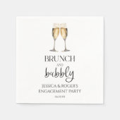 Serviette En Papier Brunch et Bubbly Engagement Party Brunch (Devant)