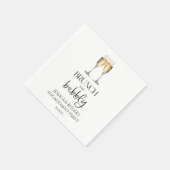 Serviette En Papier Brunch et Bubbly Engagement Party Brunch (Coin)