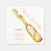 Serviette En Papier Brunch et Bubbly Mariage Fête Champagne (Devant)