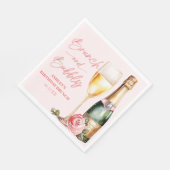 Serviette En Papier Brunch et Bubbly Mimosa Champagne Brunch d'anniver (Coin)