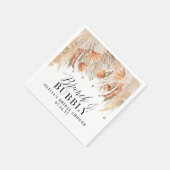 Serviette En Papier brunch et bulle Bridal douche pampas herbe Napk (Coin)