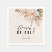Serviette En Papier brunch et bulle Bridal douche pampas herbe Papier (Devant)