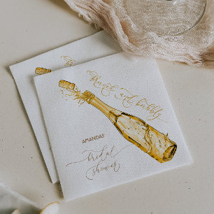 Serviette En Papier Brunch et Champagne pétillant pour enterrement de 