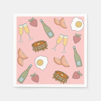 Serviette En Papier Brunch et Cocktails Bubbly Napkins