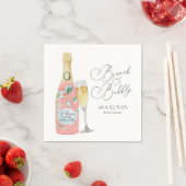 Serviette En Papier Brunch et Fête des mariées champagne Bubbly (En situation)