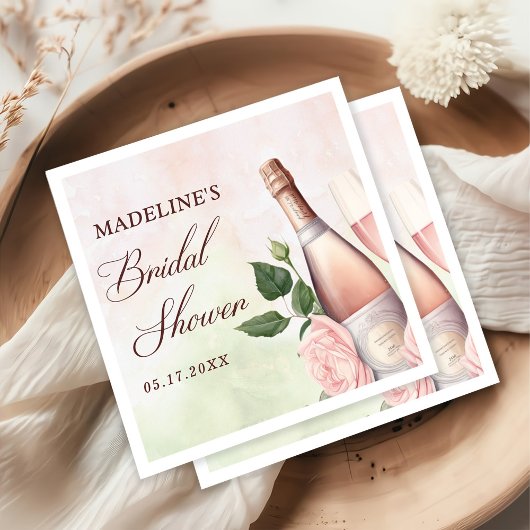 Serviette En Papier Brunch et Fête des mariées champagne Bubbly