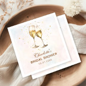 Serviette En Papier Brunch et Fête des mariées champagne Bubbly