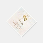 Serviette En Papier Brunch et Fête des mariées champagne Bubbly (Coin)